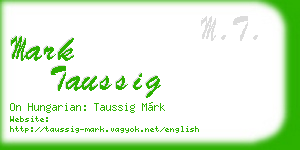 mark taussig business card